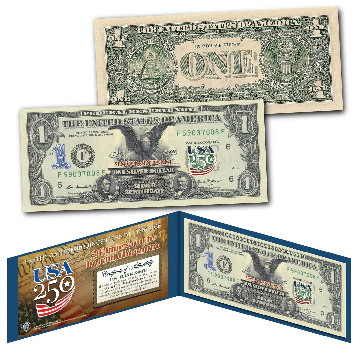Black Eagle Genuine Legal Tender $1 Bill – USA 250th Collector's Edition Proud Patriots