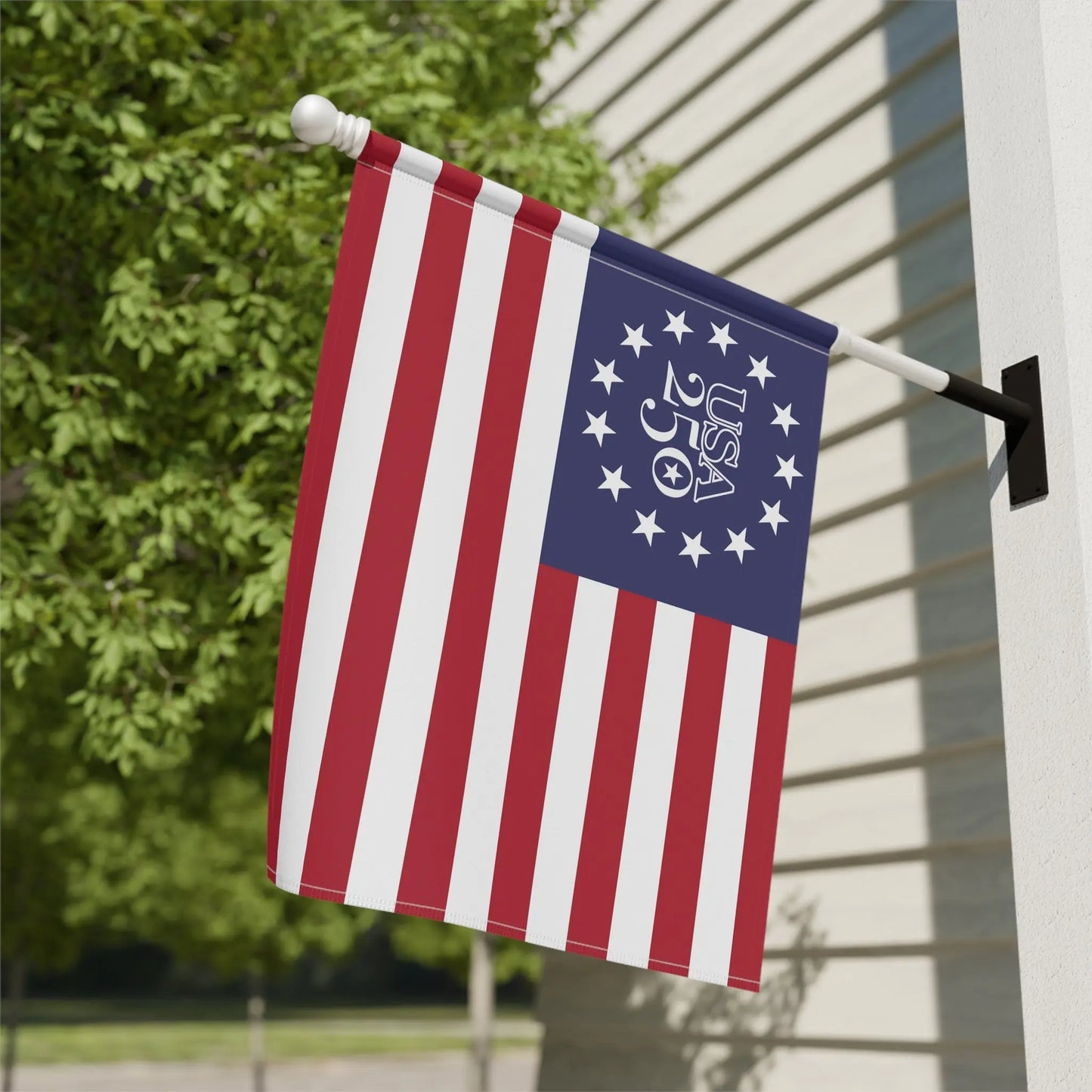USA 250th Anniversary Garden Flag & House Banner Proud Patriots
