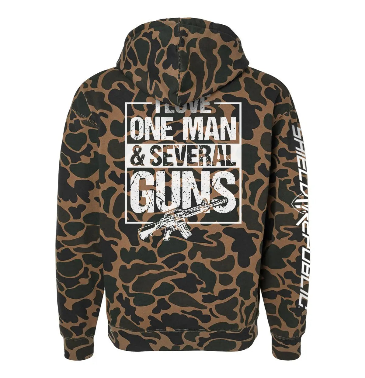 I Love One Man & Several Guns (Back Print) Shield Republic