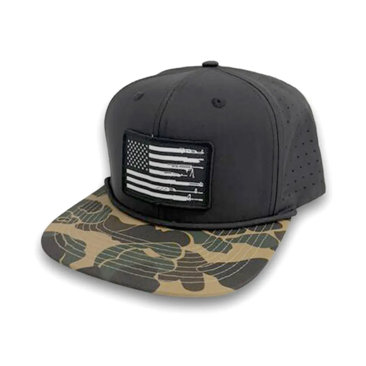 Firearm Flag Woven Patch Hat Shield Republic
