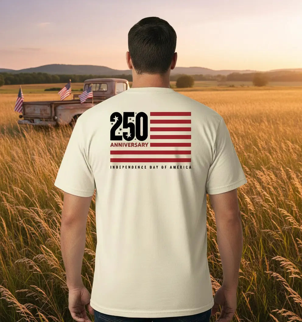 America 250 Years Anniversary Flag Shield Republic