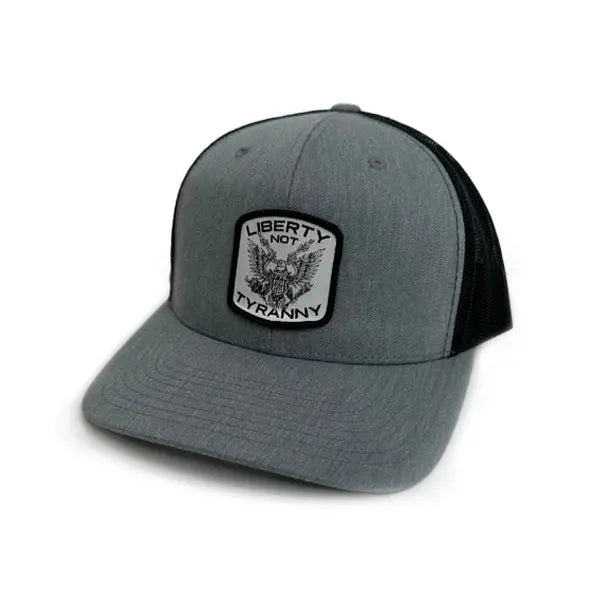 Liberty Not Tyranny Woven Patch Hat Shield Republic