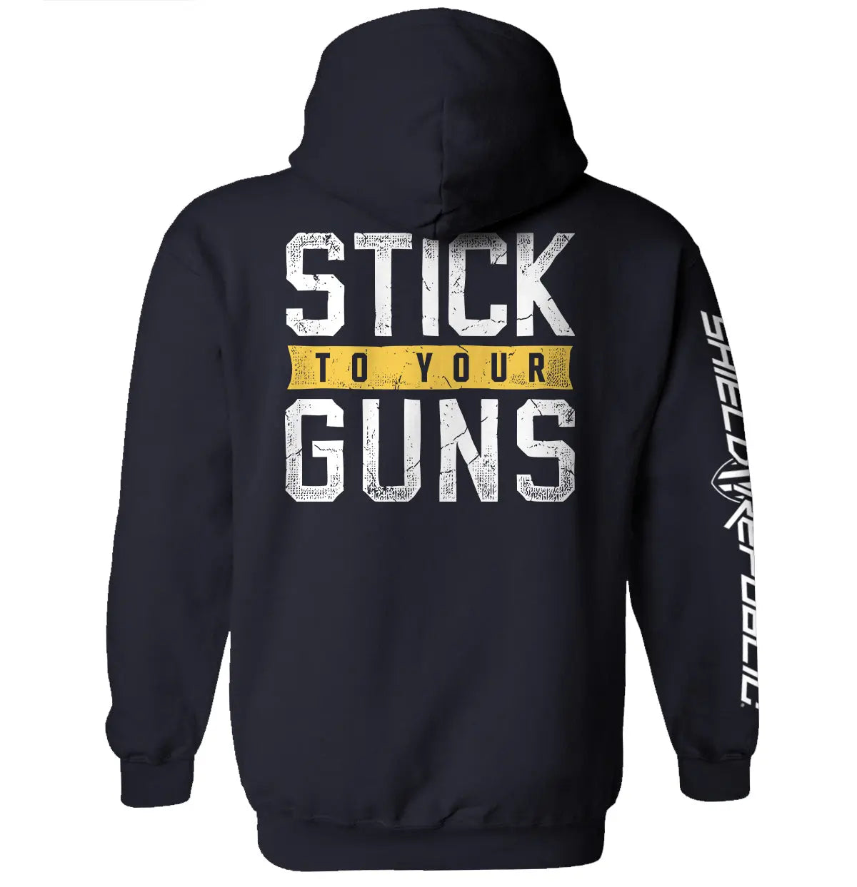 Stick To Your Guns Distressed Shield Republic