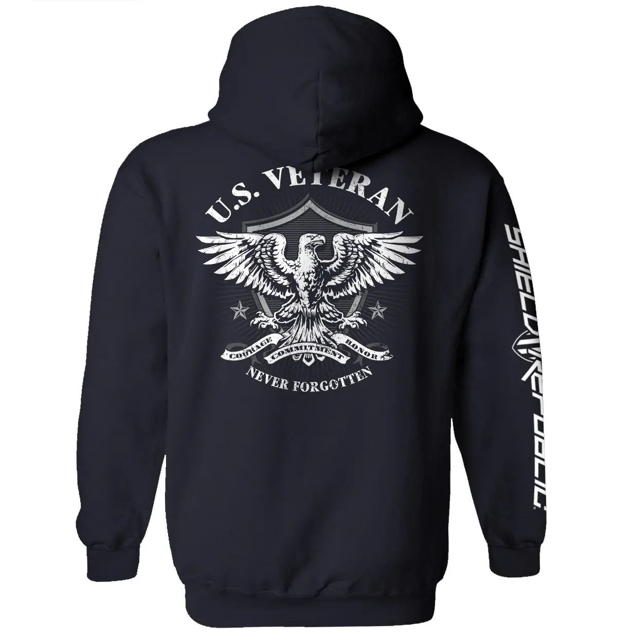 U.S. Veteran Never Forgotten Shield Republic