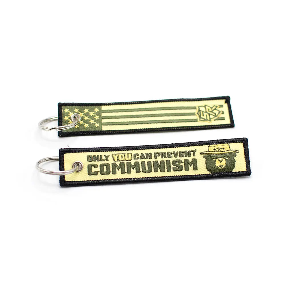 Only You Can Prevent Communism Jet Tag Keychain Shield Republic