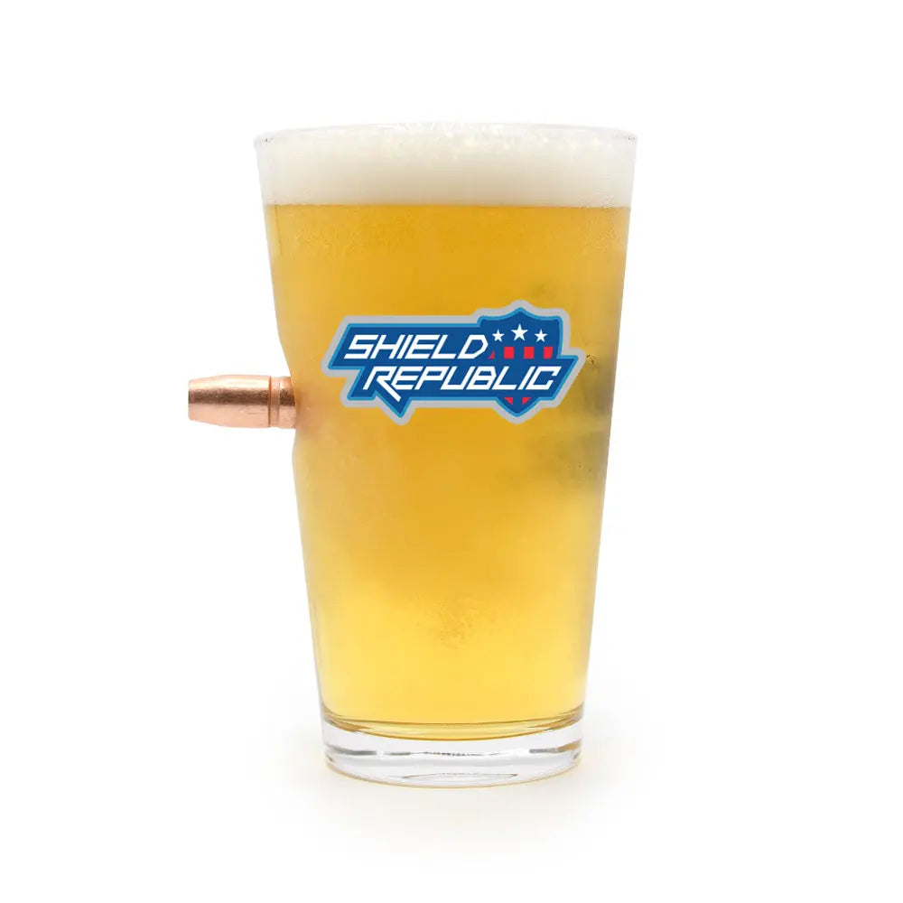 Natty Daddy - 50 Cal Pint Glass Shield Republic