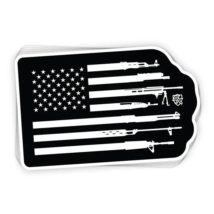 Firearm Flag Decal Shield Republic