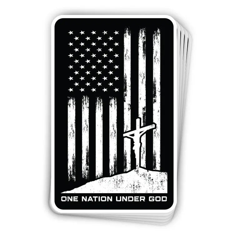 One Nation Under God Decal Shield Republic