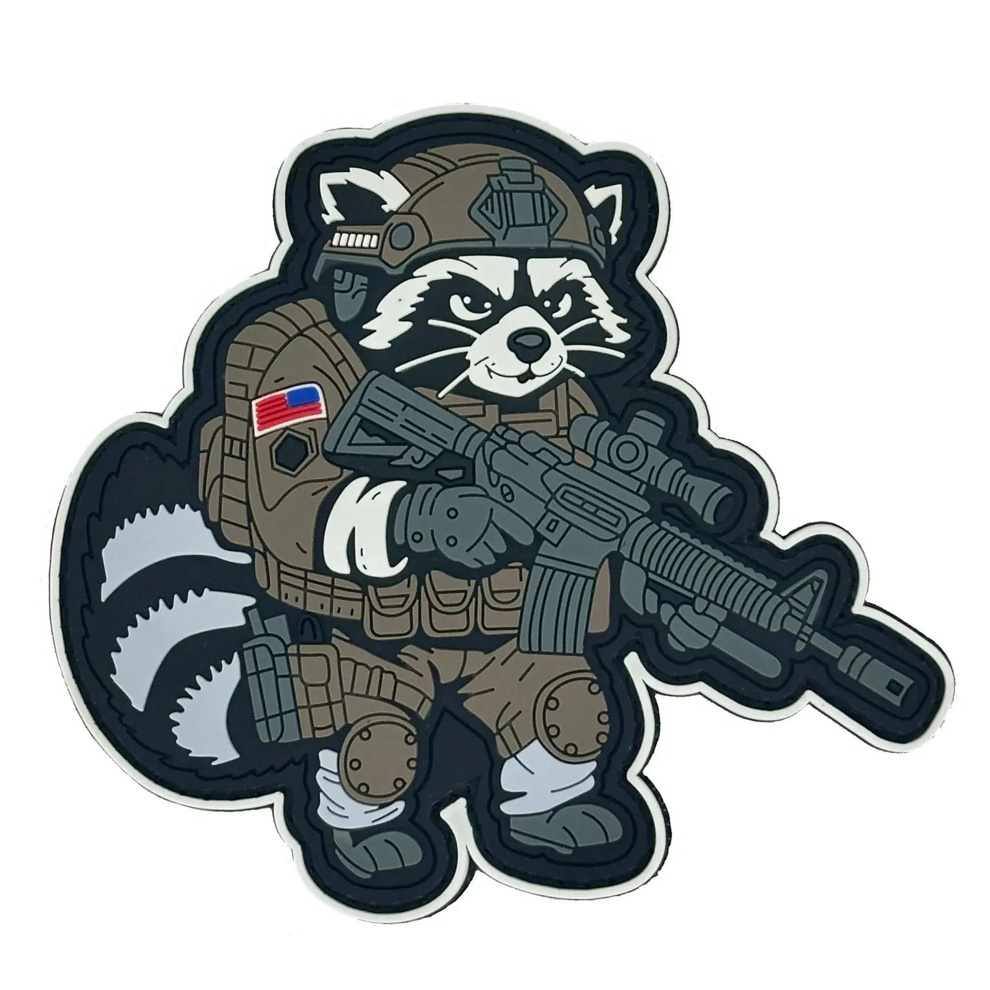 "Street Cat Collection" Patch 2 - Trash Panda - Tactical Raccoon - 4" PVC Patch Tactical Gear Junkie