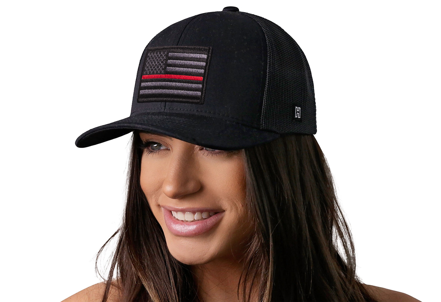 Thin Red Line Trucker Hat | Black Fire Tactical Snapback