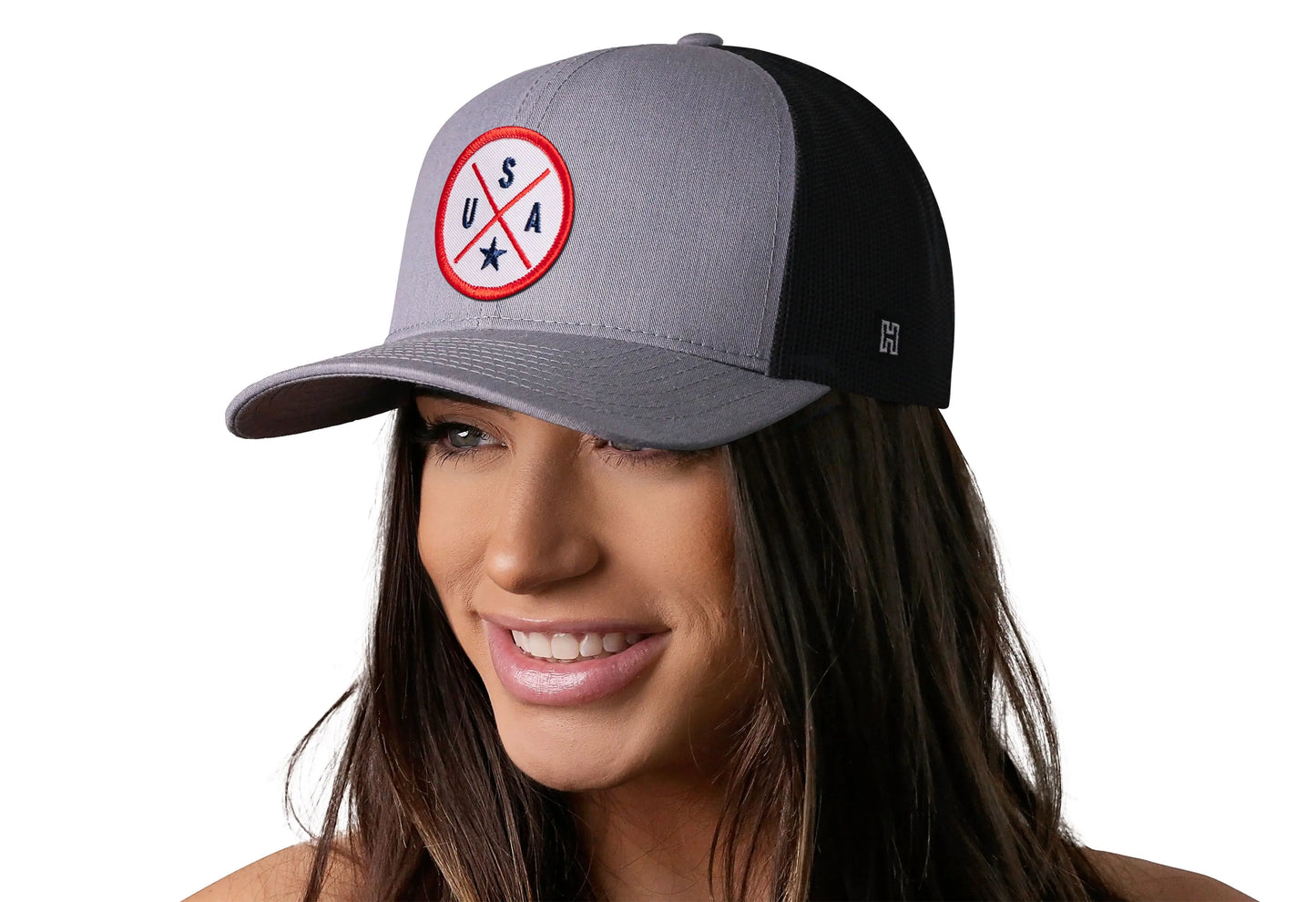 USA Trucker Hat | Gray-Black America Snapback Haka Hat