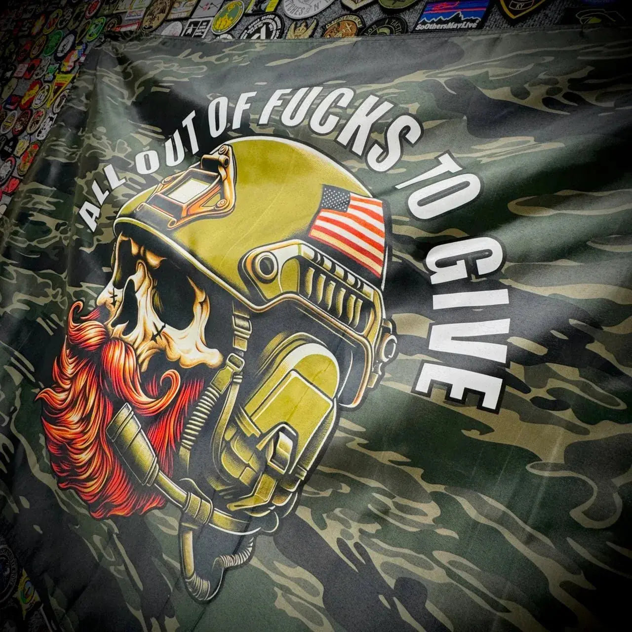 All Out Of Fucks To Give - 3'x5' - Wall Banner Tactical Gear Junkie