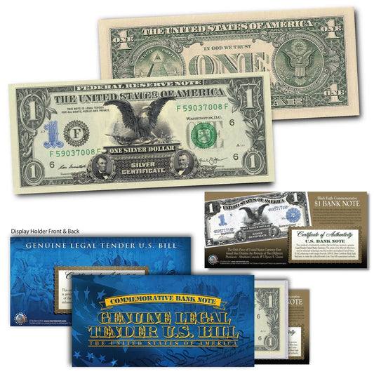 "Black Eagle" - Genuine Legal Tender U.S. $1 Bill Proud Patriots