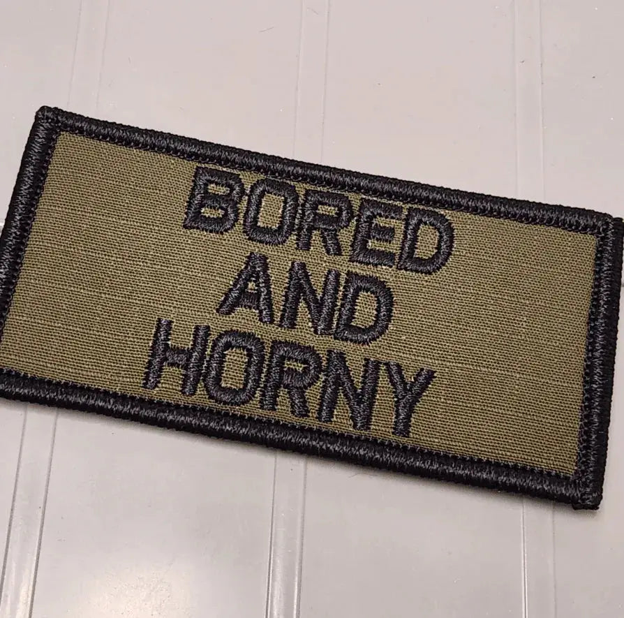 ASOS - Bored and Horny - 2x4 Patch - Olive Drab w/Black Tactical Gear Junkie