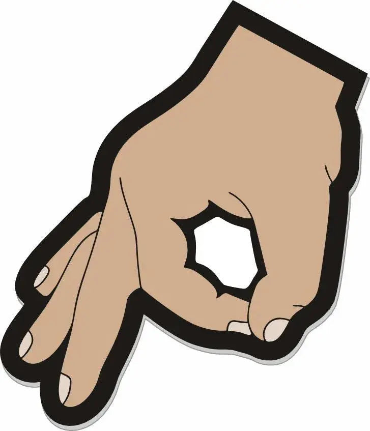 STICKER - Gotcha Circle Fingers - If you look you get hit! - 3" Tactical Gear Junkie
