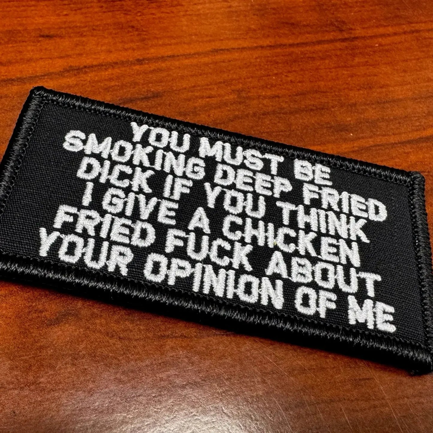 ASOS - You Must Be Smoking Deep Fried Dick - 2x4 Patch - Black w/Silver Tactical Gear Junkie