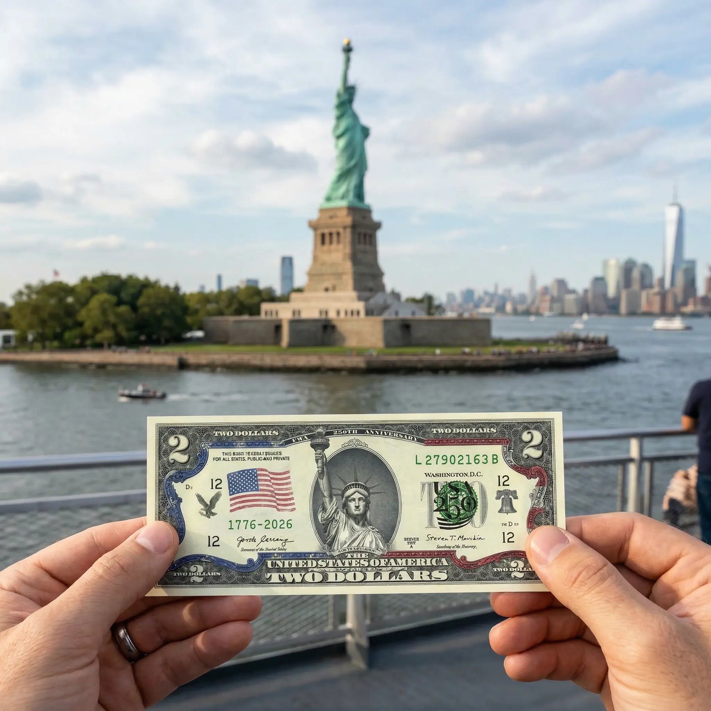 250th Anniversary $2 Bill – Statue of Liberty | Genuine Legal Tender Proud Patriots