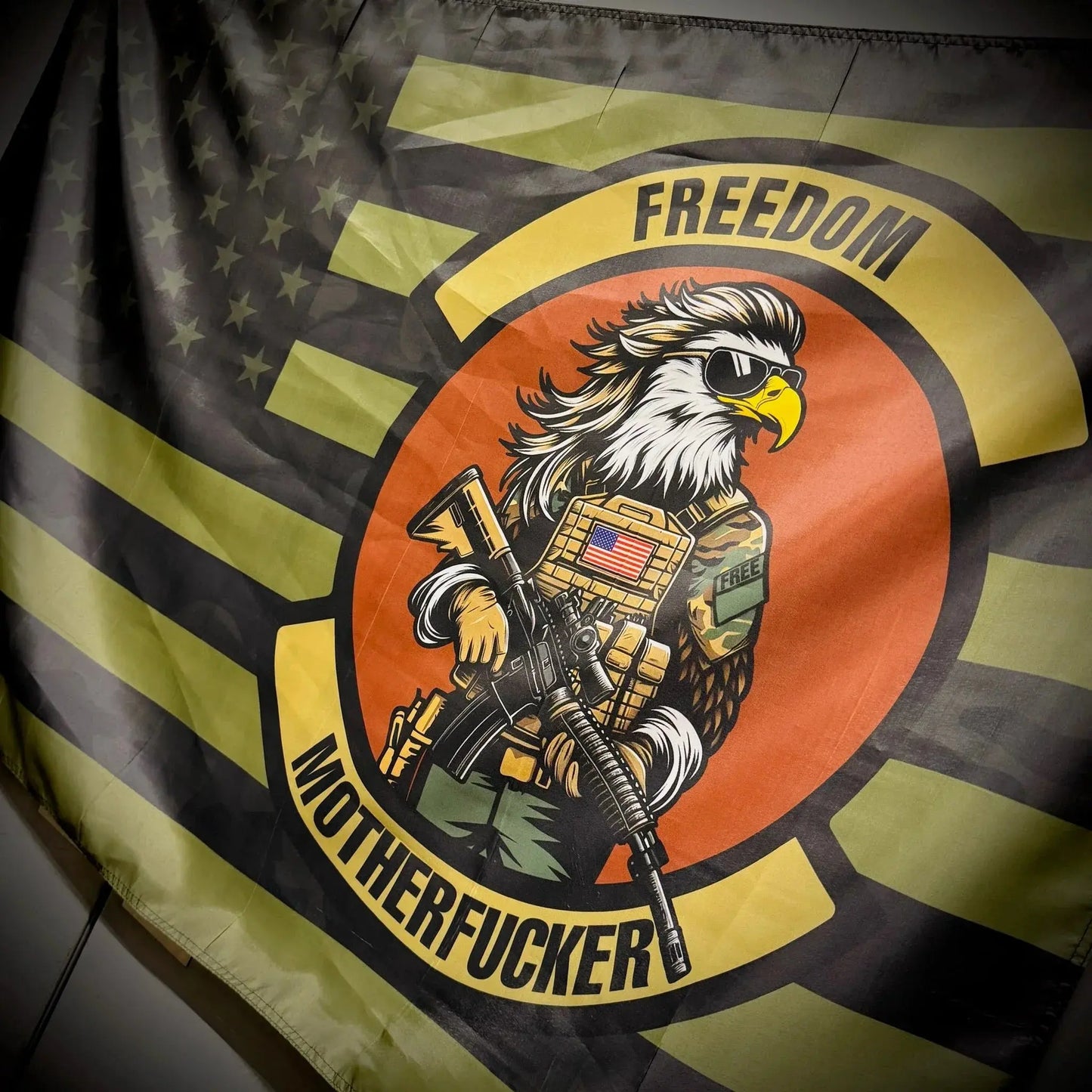 Freedom Mother Fucker / US Flag - 3'x5' - TGJ Wall Banner Tactical Gear Junkie