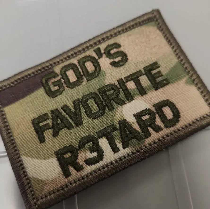 ASOS - God's Favorite R3tard - 2x3 Patch - Multicam w/Black Tactical Gear Junkie