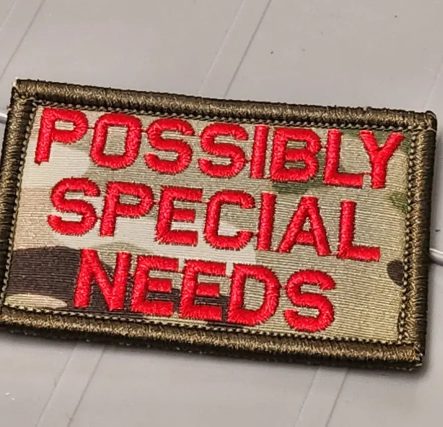 ASOS - Possibly Special Needs - 2x3 Patch - Multicam w/Red