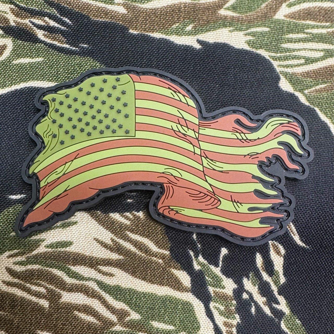 USA Waving Flag 4-Inch PVC Patch - Vibrant Patriotism for Those who still love THE USA - Subdued Tactical Gear Junkie