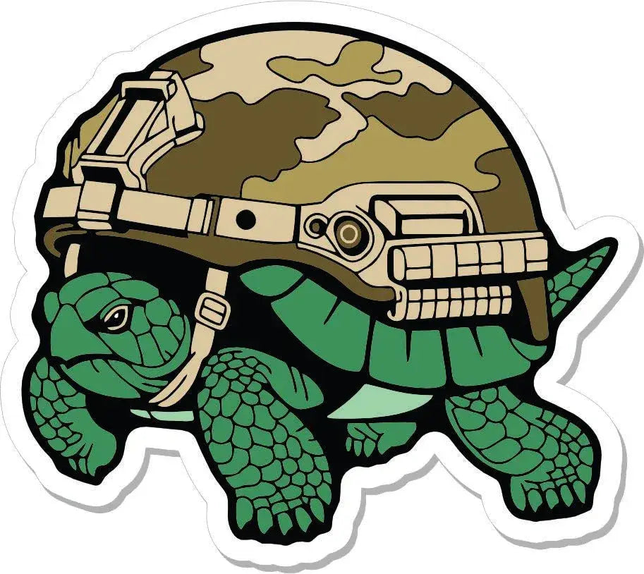 STICKER - Tommy the Tactical Tortoise - 'Slow and Steady' - 3" Tactical Gear Junkie
