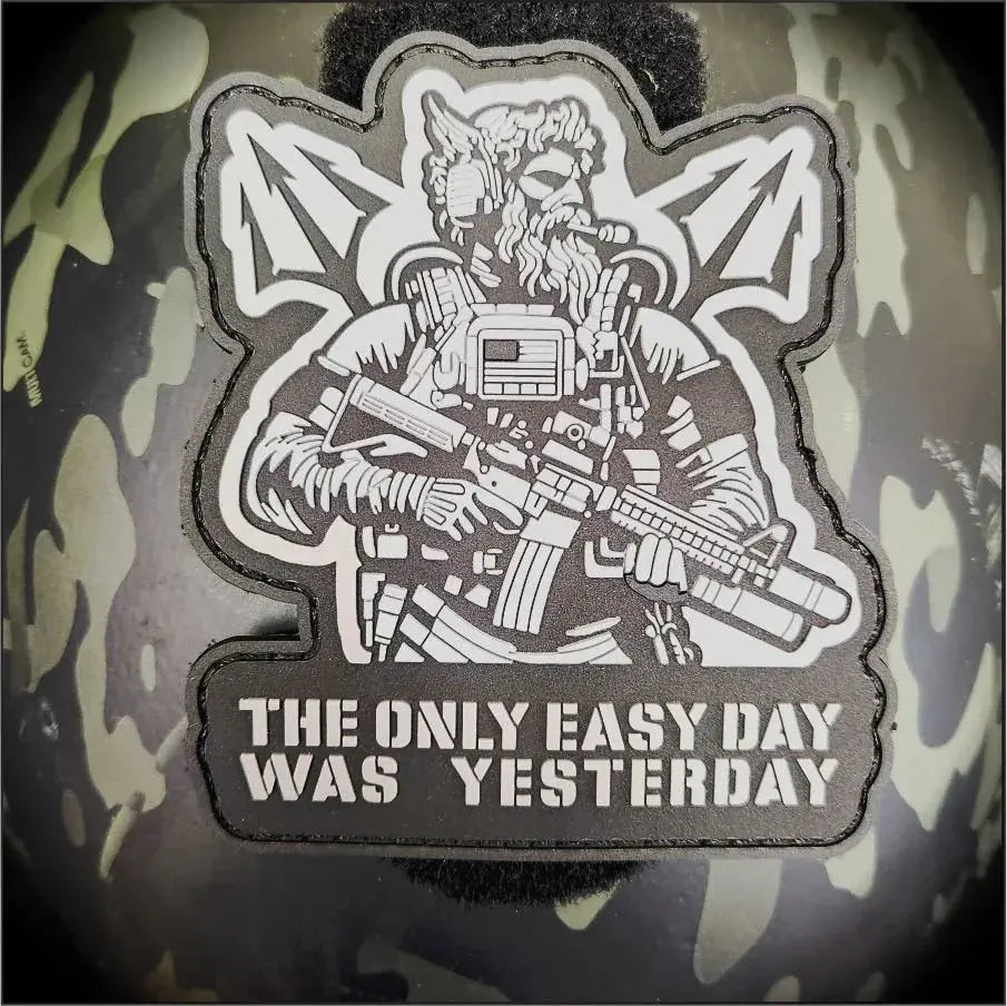 Tactical Navy Seal Triton - The Only Easy Day Was Yesterday - 4" PVC Patch Poseidon Tactical Gear Junkie