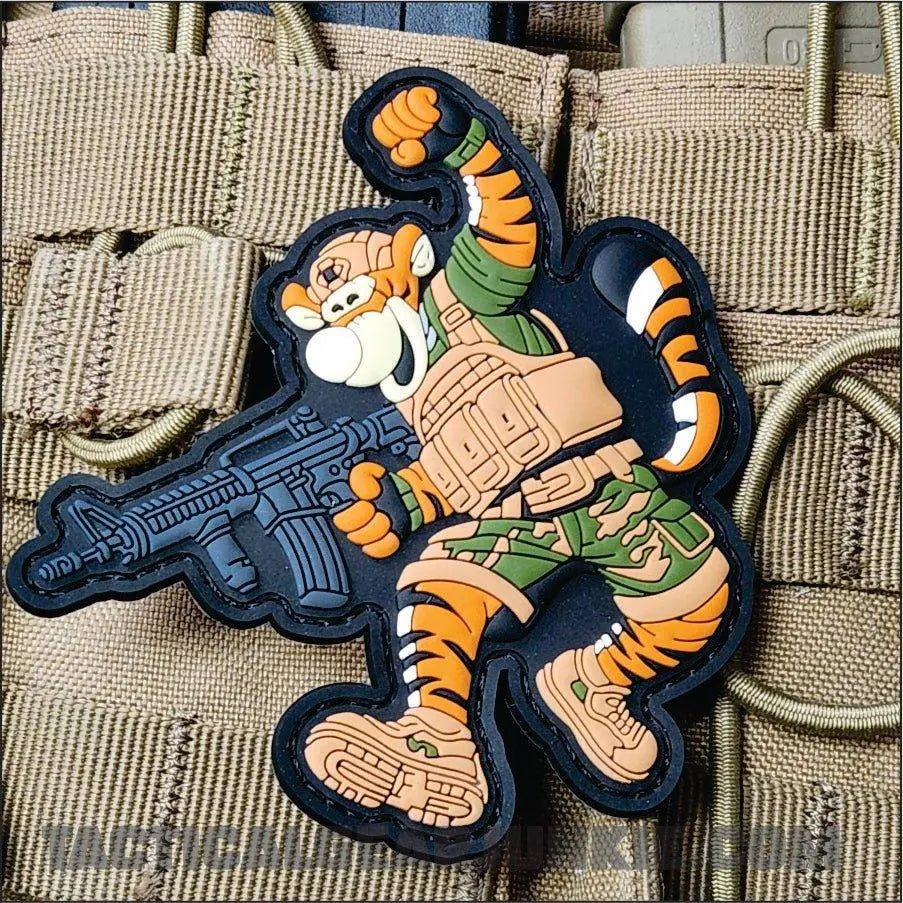 Combat Ready - Tactical Tigger - Tactical Pooh Squad - 4" PVC Patch Tactical Gear Junkie