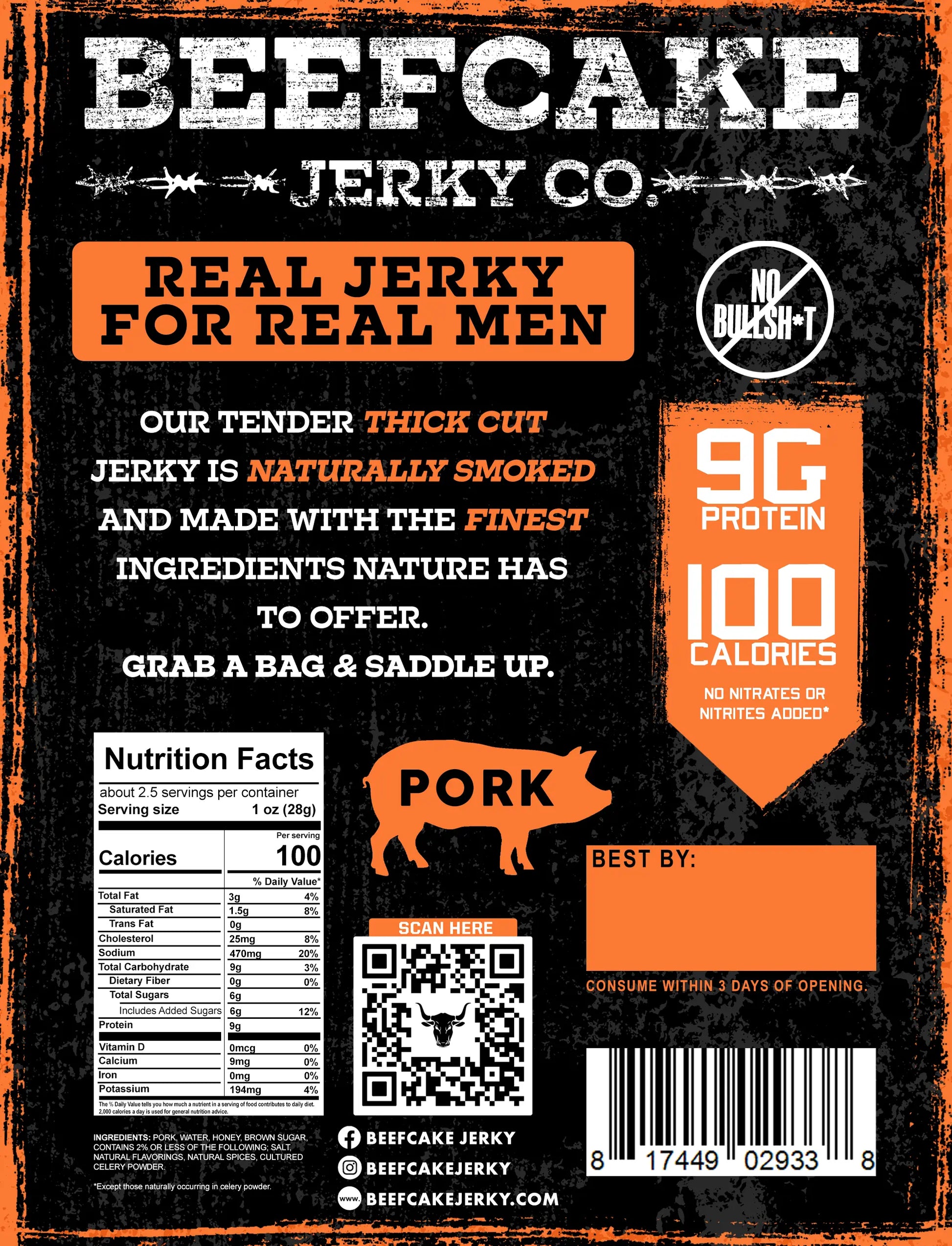 Smokehouse BBQ Jerky BeefCake Jerky