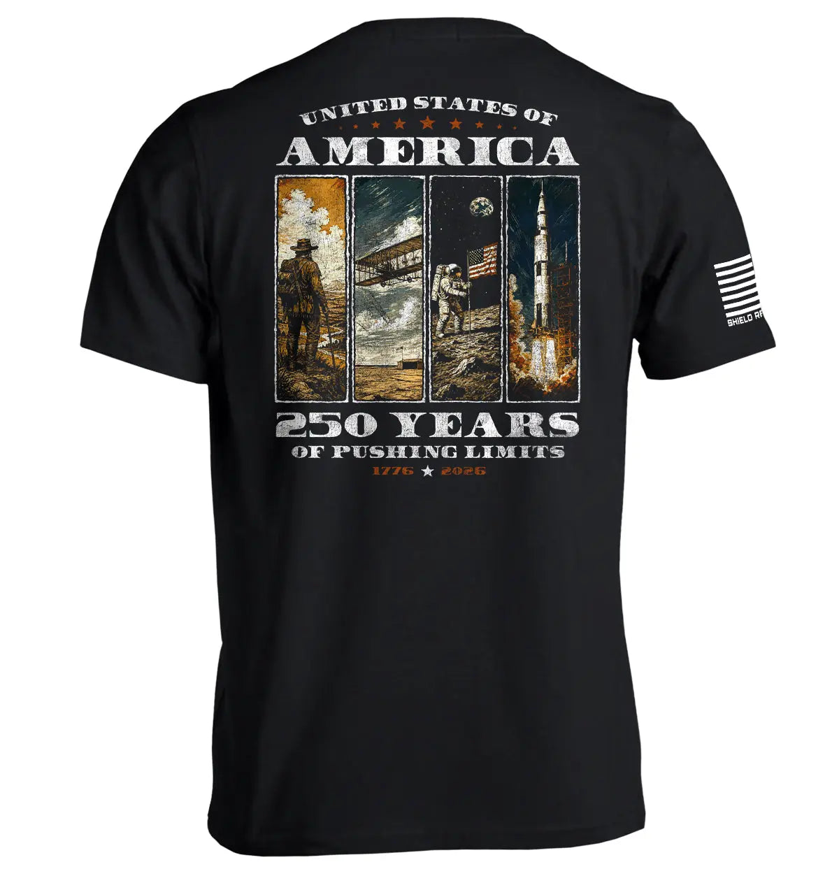 USA 250 Years of Pushing Limits Shield Republic