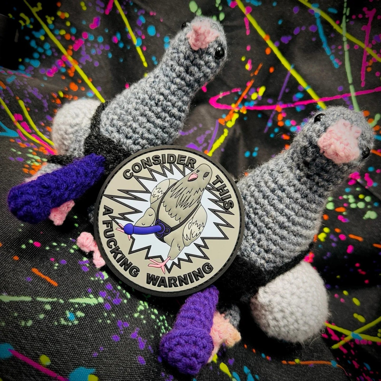 Consider This A Fucking Warning - Pigeon - 3.5" PVC Patch