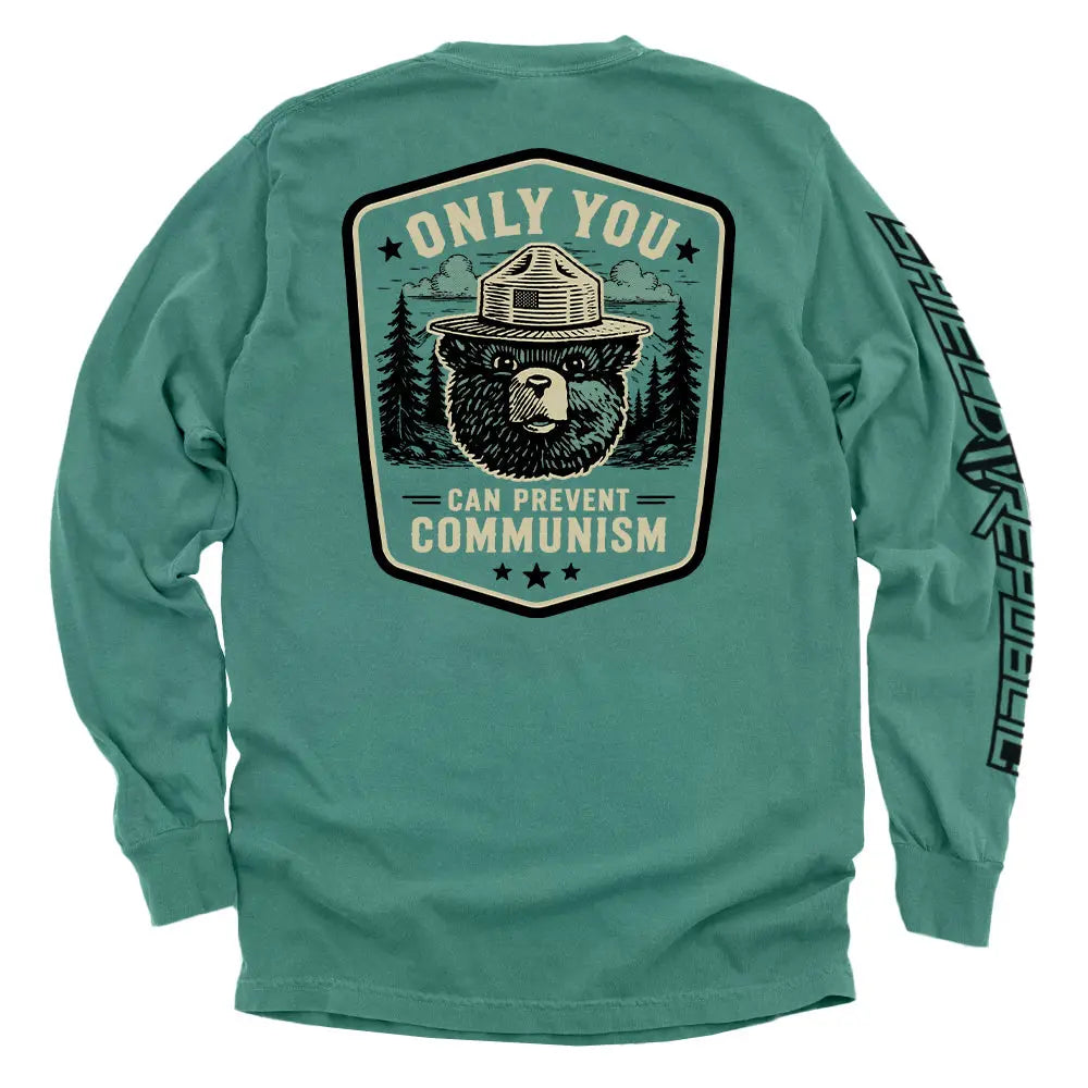 Only You Can Prevent Communism Badge Shield Republic