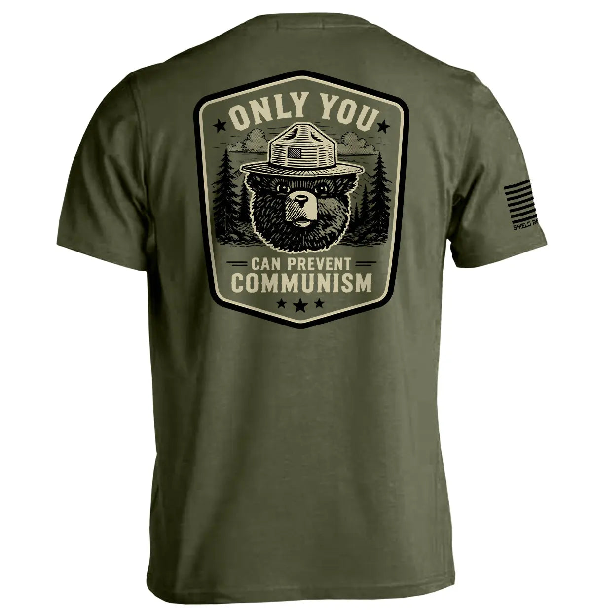 Only You Can Prevent Communism Badge Shield Republic