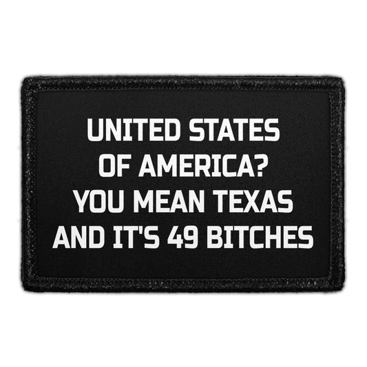 United States Of America? You Mean Texas And It's 49 Bitches - Removable Patch