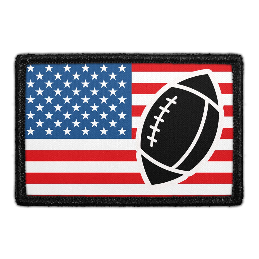 American Flag - Football - Removable Patch