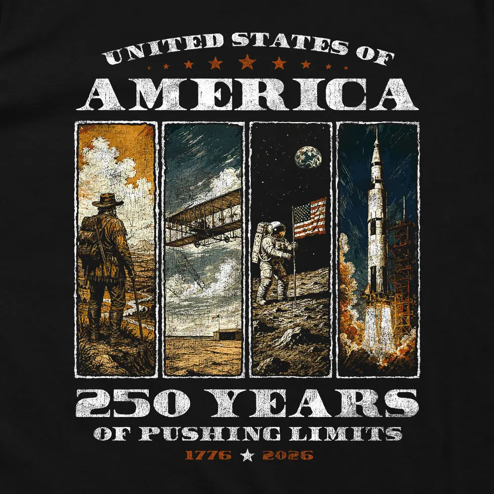 USA 250 Years of Pushing Limits Shield Republic