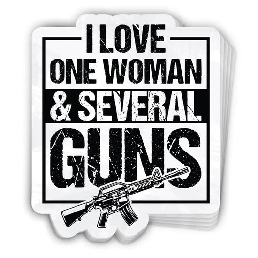 I Love One Woman & Several Guns (Decal) Shield Republic