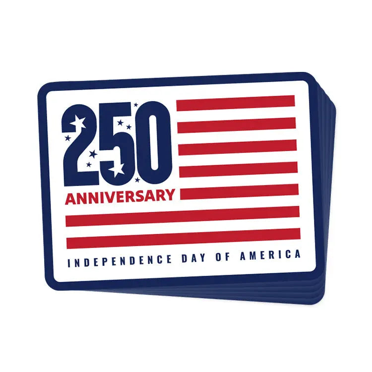America 250 Years Anniversary Flag Decal Shield Republic