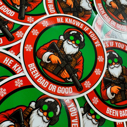 December 2025 POTM - He Knows If You've Been Bad Or Good - 3.75" - Sticker