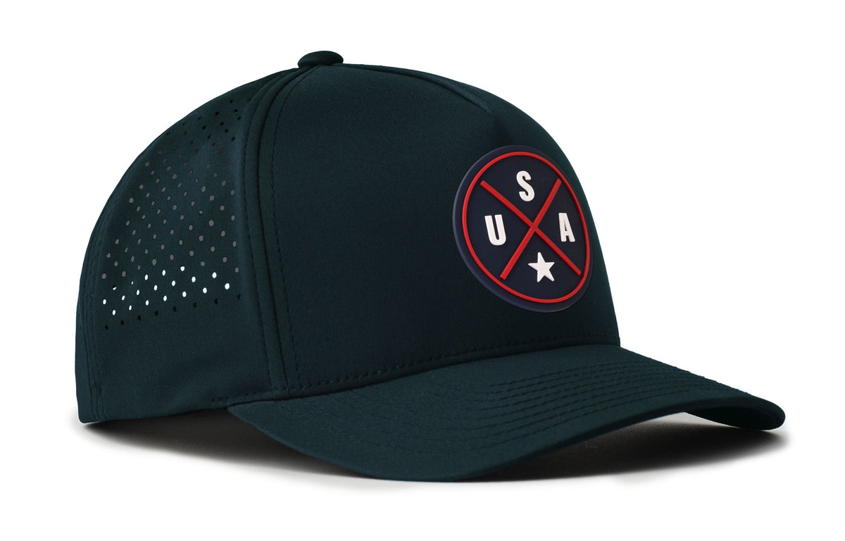 USA X Performance 5-Panel Hat  | Blue-Red-White America Flexfit Snapback