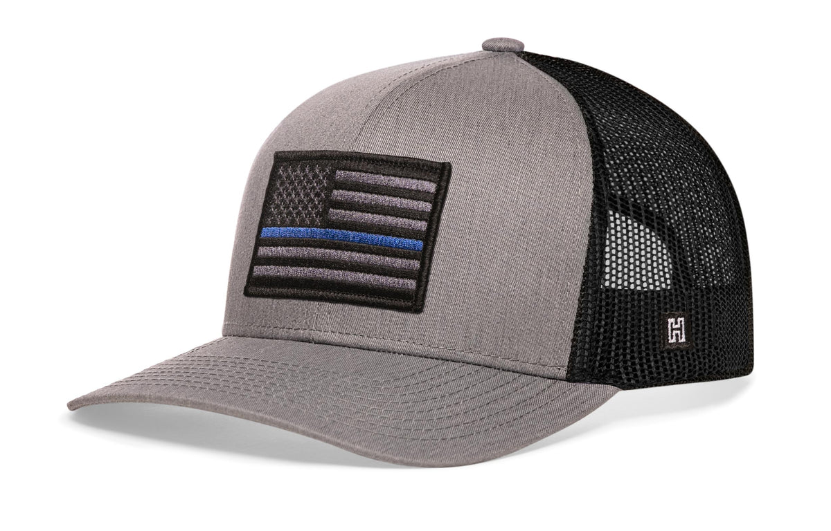 Thin Blue Line Trucker Hat  |  Tactical Police Snapback
