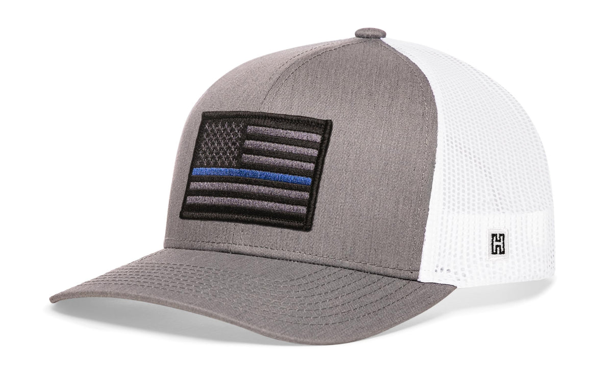 Thin Blue Line Trucker Hat  |  Tactical Police Snapback