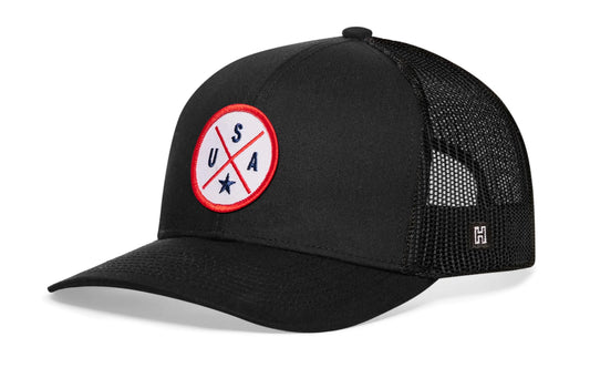 USA Trucker Hat  |  White-Red-Blue America Snapback Haka Hat
